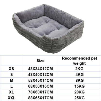 Plush Square Pet Bed